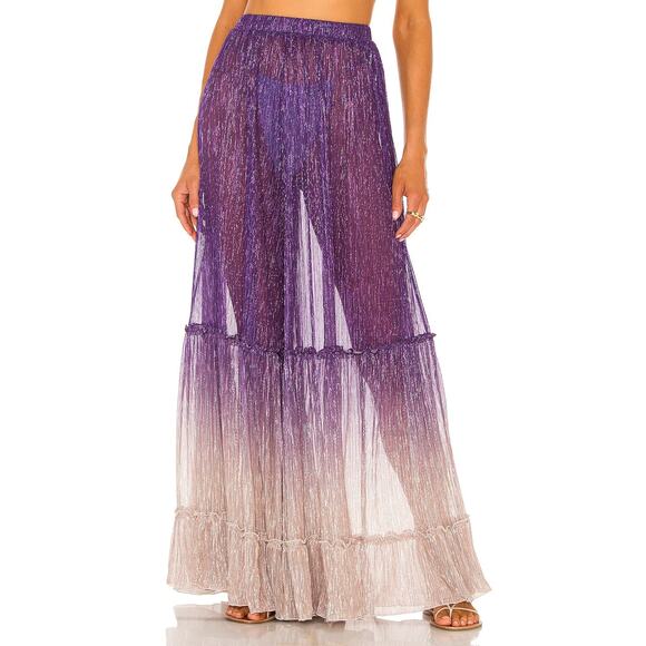 Chio Plisse Purple 'Degrade' Pants Size XS - Picture 1 of 5